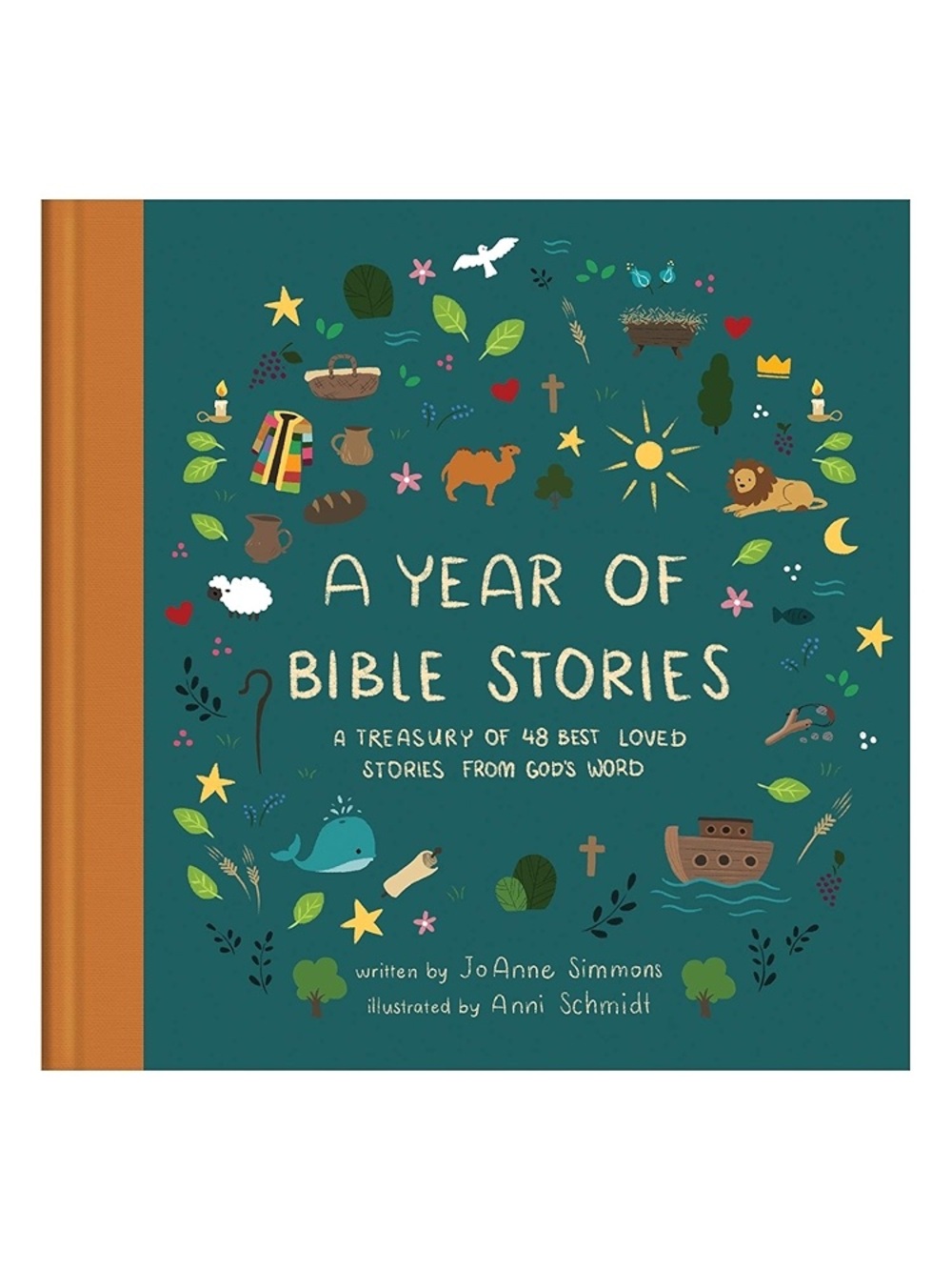 A Year of Bible Stories - Illustrated Children's Bible Book - Teal & Orange